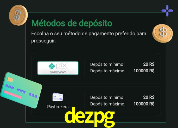 O cassino dezpg oferece uma grande variedade de métodos de pagamento